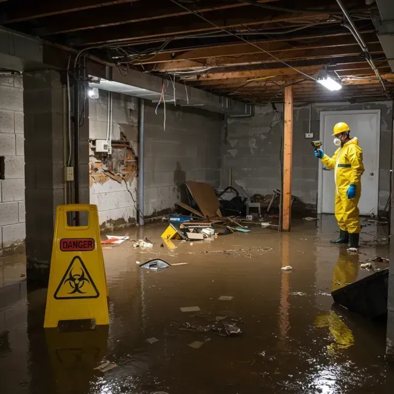 Flooded Basement Electrical Hazard in Coleraine, MN Property