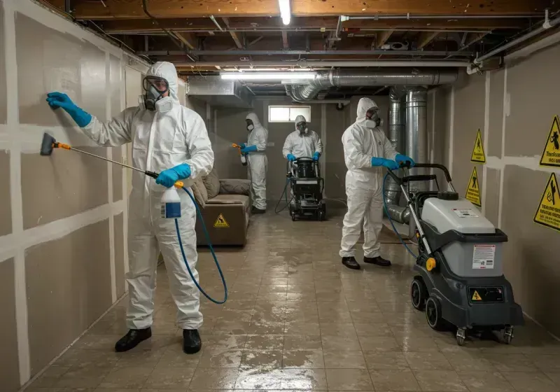 Basement Moisture Removal and Structural Drying process in Coleraine, MN